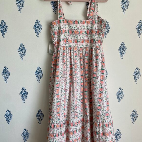 Tuckernuck Floral Midi Dress - White and Pink - Picture 9 of 12